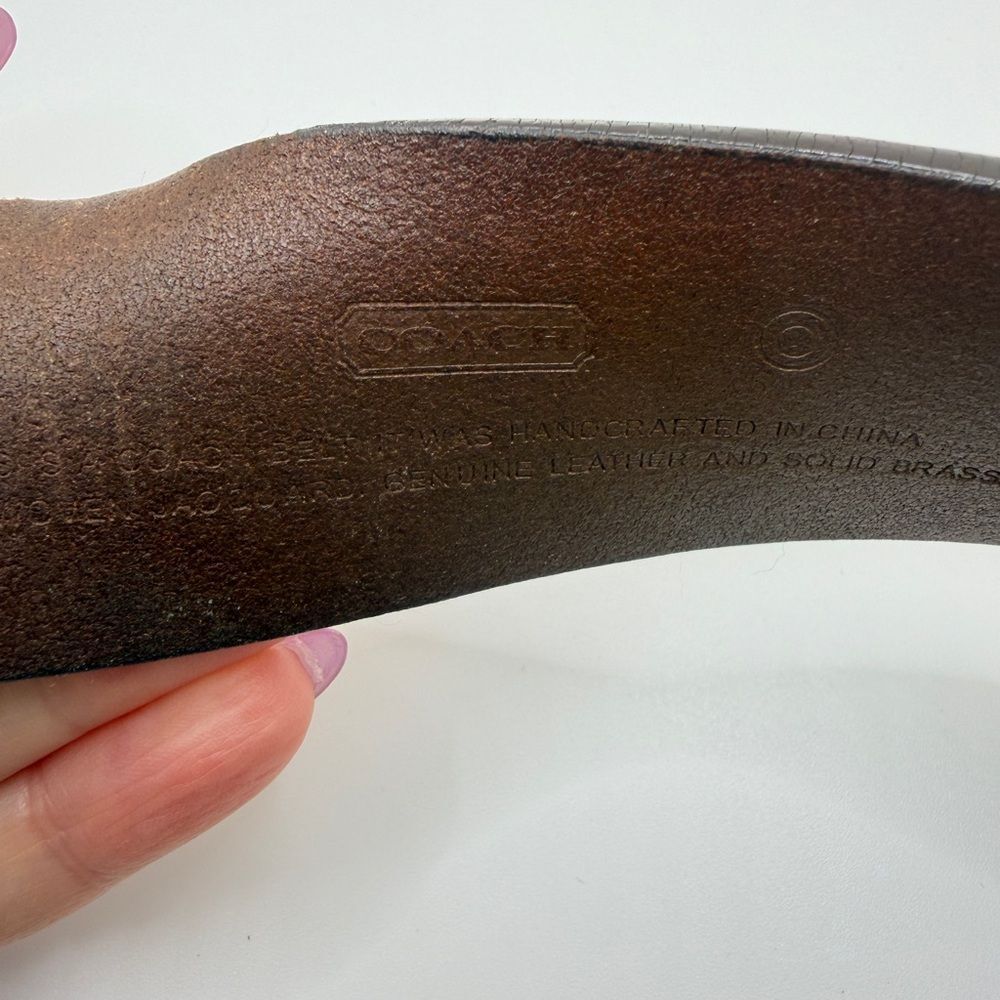 ~38" Pre-owned early 2000s COACH all leather belt in Small - Picture 9 of 12